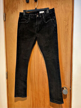 AllSaints Cigarette Skinny Fit Jeans Black Waist 33